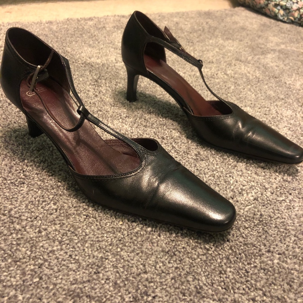 Coach Ashley T-Strap Leather Heels